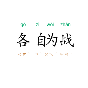 各自为战