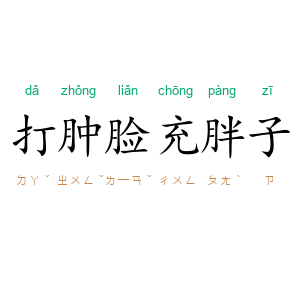 打肿脸充胖子