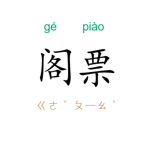 阁票
