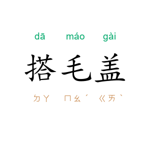 搭毛盖