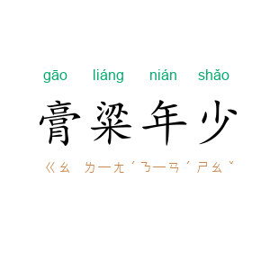 膏粱年少