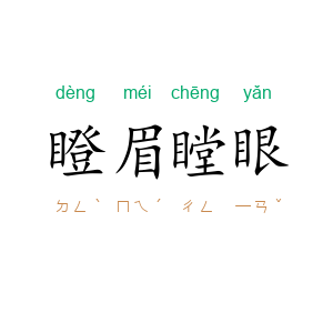 瞪眉瞠眼